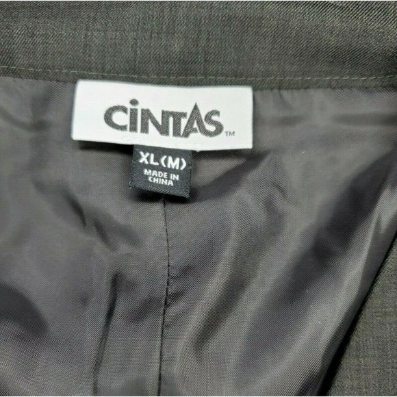 Cintas Men XL Charcoal Gray Men 2 Pocket Polyester Side Slit Suit Or Casual Vest - Picture 8 of 12